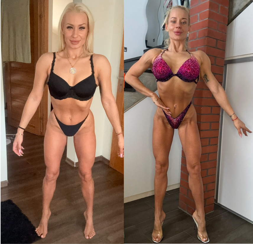 metamorfoza sylwetki justyna 2 kobieta na bombie